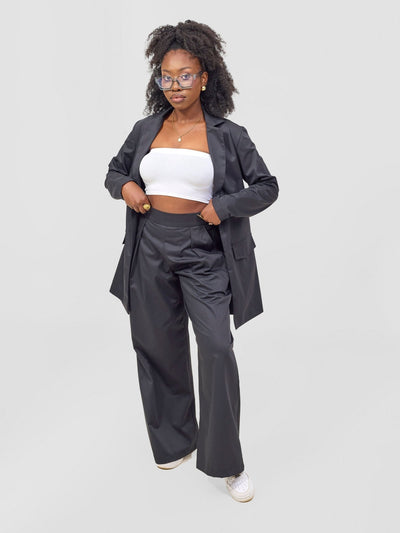 Zoya Kyro Straight Leg Pants - Black - Shopzetu