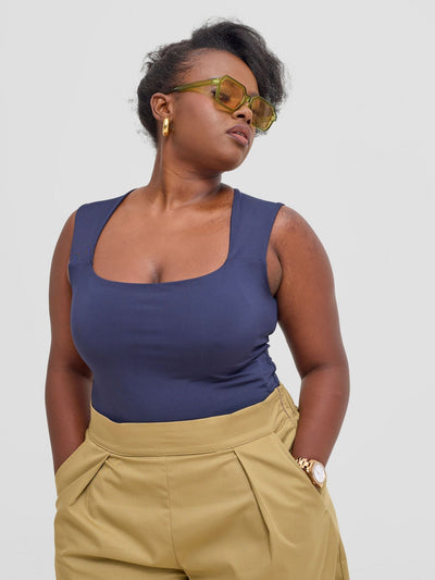 Zoya Kyro Sleeveless Bodysuit - Navy - Shopzetu