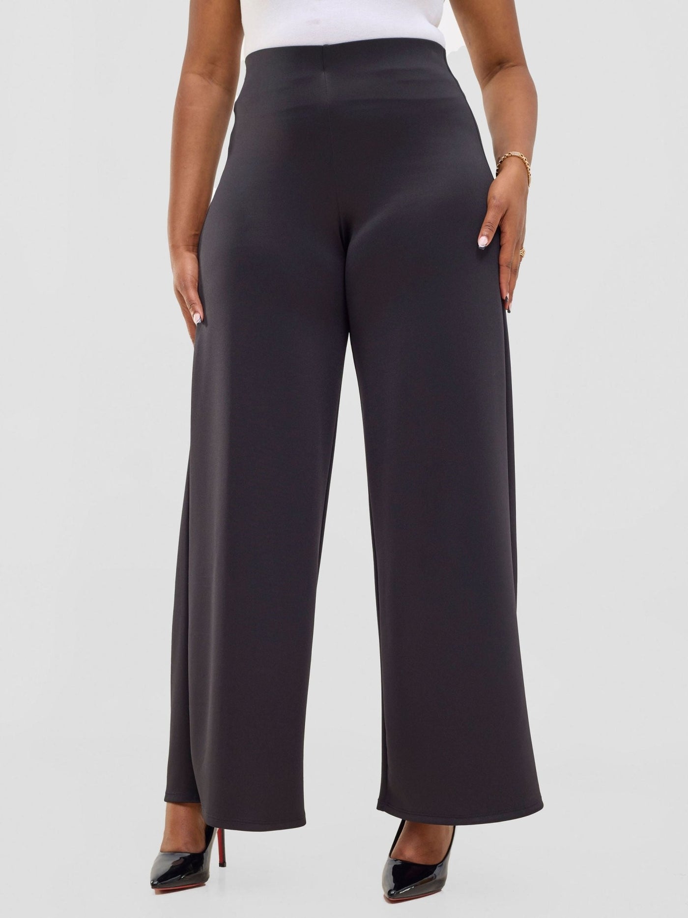 Vivo Chari Wide Leg Pants - Black - Shopzetu