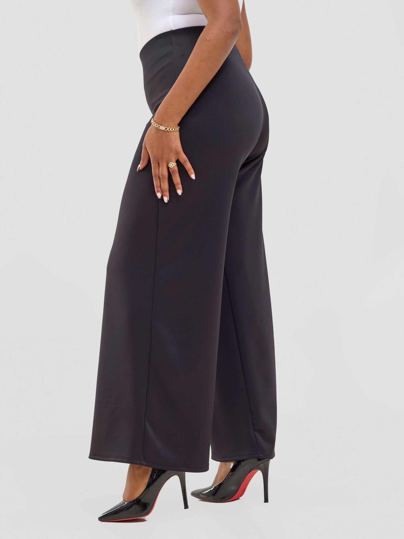 Vivo Chari Wide Leg Pants - Black - Shopzetu