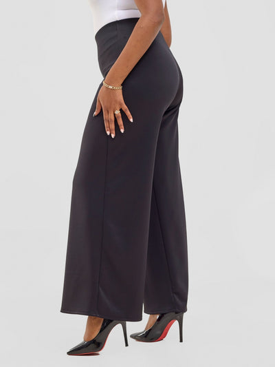 Vivo Chari Wide Leg Pants - Black - Shopzetu