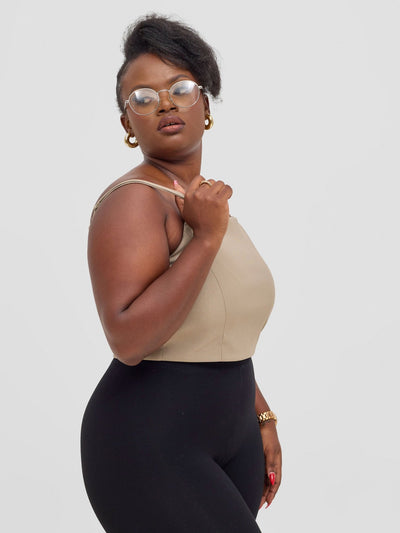 Zoya Kyro Strappy Vest - Taupe - Shopzetu