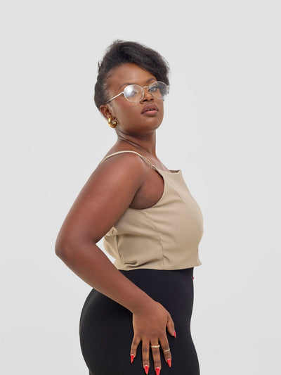 Zoya Kyro Strappy Vest - Taupe - Shopzetu