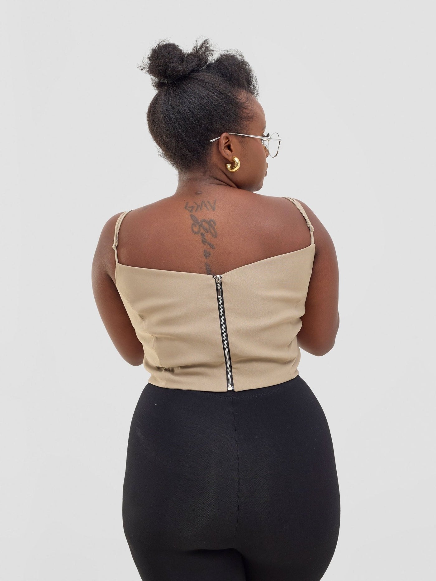 Zoya Kyro Strappy Vest - Taupe - Shopzetu