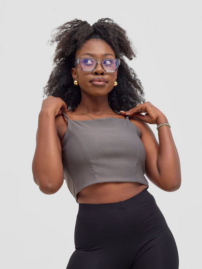 Zoya Kyro Strappy Vest - Grey - Shopzetu