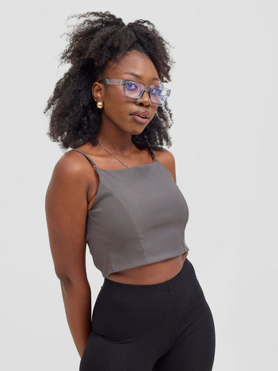 Zoya Kyro Strappy Vest - Grey - Shopzetu