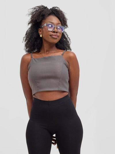 Zoya Kyro Strappy Vest - Grey - Shopzetu