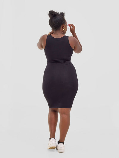 Zoya Basic Bodycon - Black - Shopzetu