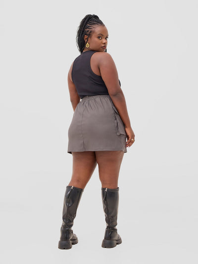 Zoya Sadira Mini Cargo Skirt - Hunters - Shopzetu