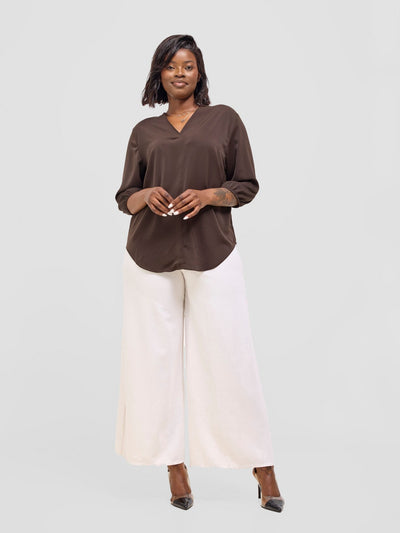 Vivo Dua Shirt - Chocolate Brown - Shopzetu