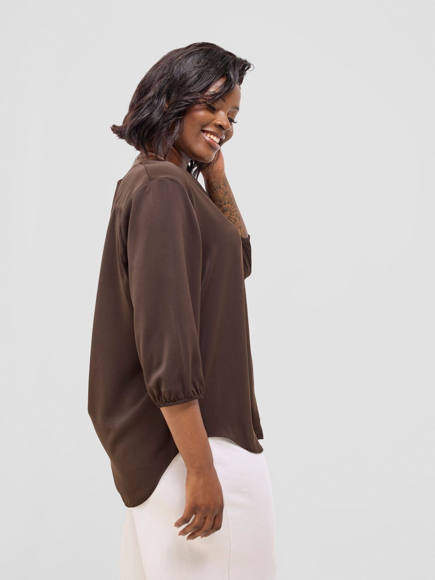Vivo Dua Shirt - Chocolate Brown - Shopzetu