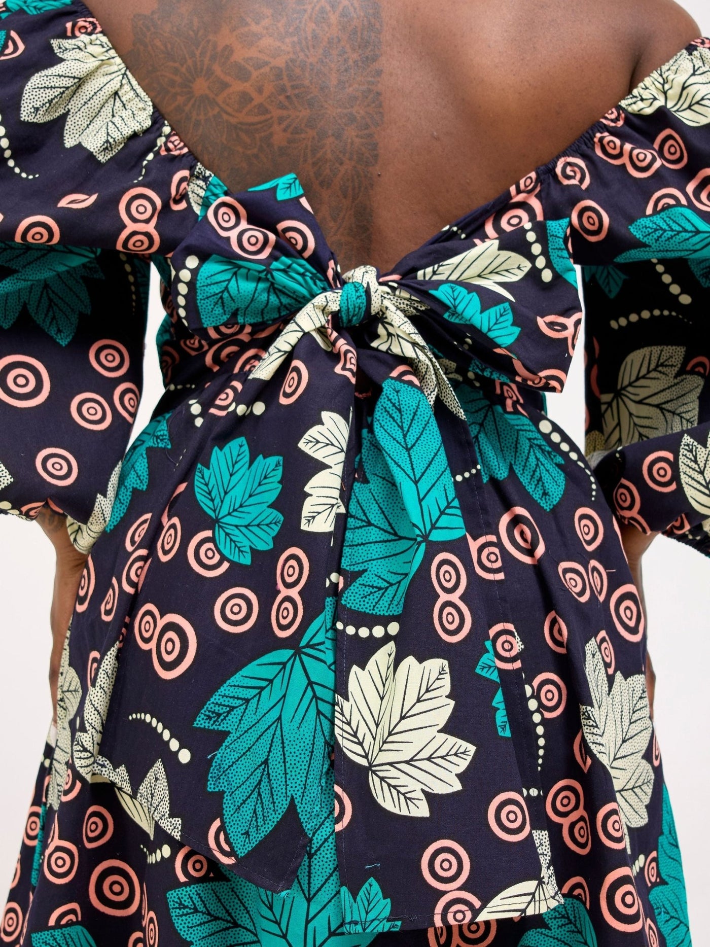 Safari Njano Front Tie Dress - Lira - Shopzetu