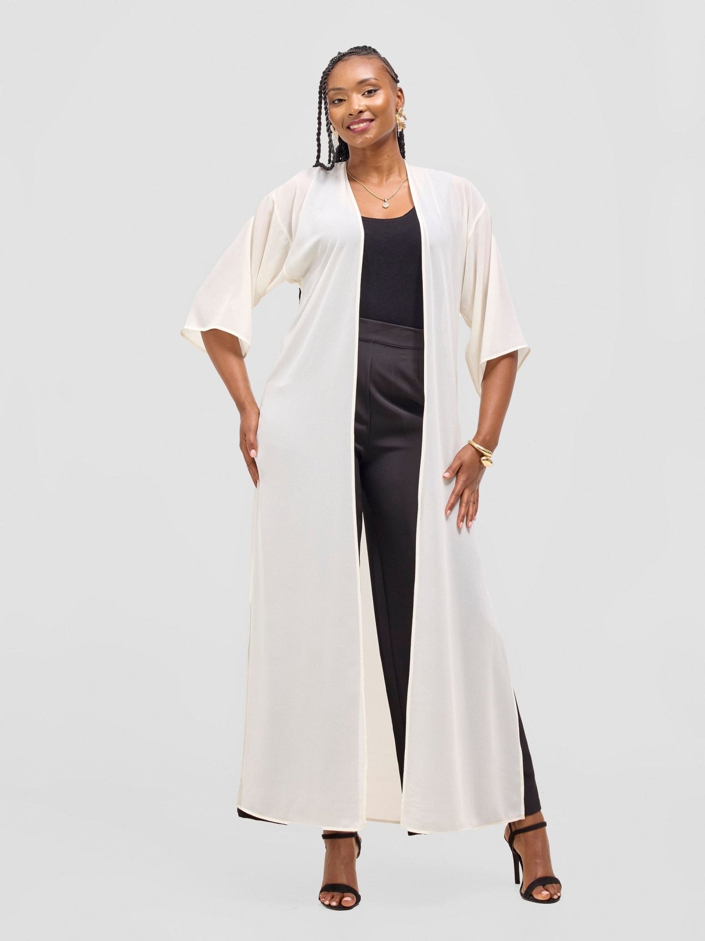 Vivo Basic Nandi A - Line Kimono - Off white - Shopzetu