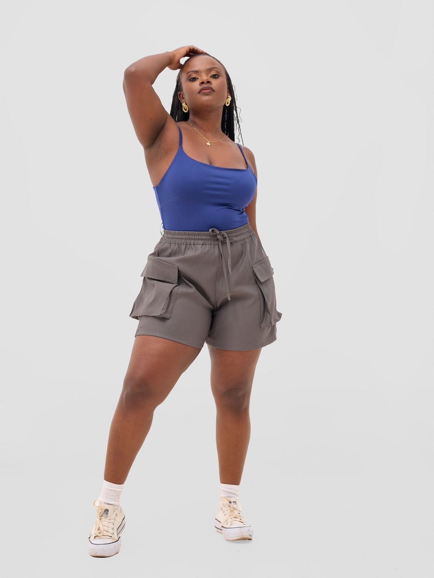 Zoya Sadira Cargo Shorts - Hunters - Shopzetu