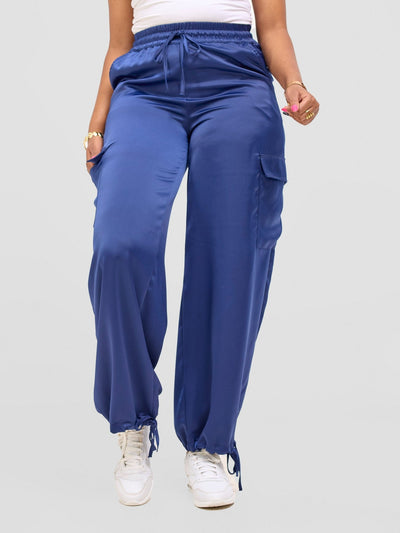 Zoya Luna Cargo Pants - Navy Blue - Shopzetu