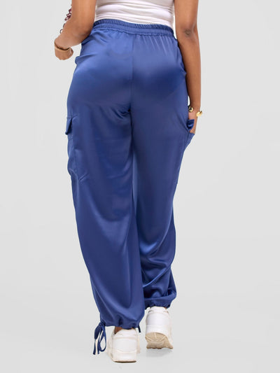 Zoya Luna Cargo Pants - Navy Blue - Shopzetu