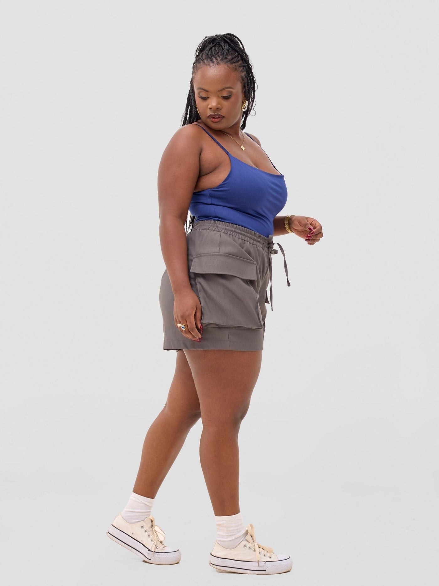 Zoya Sadira Cargo Shorts - Hunters - Shopzetu