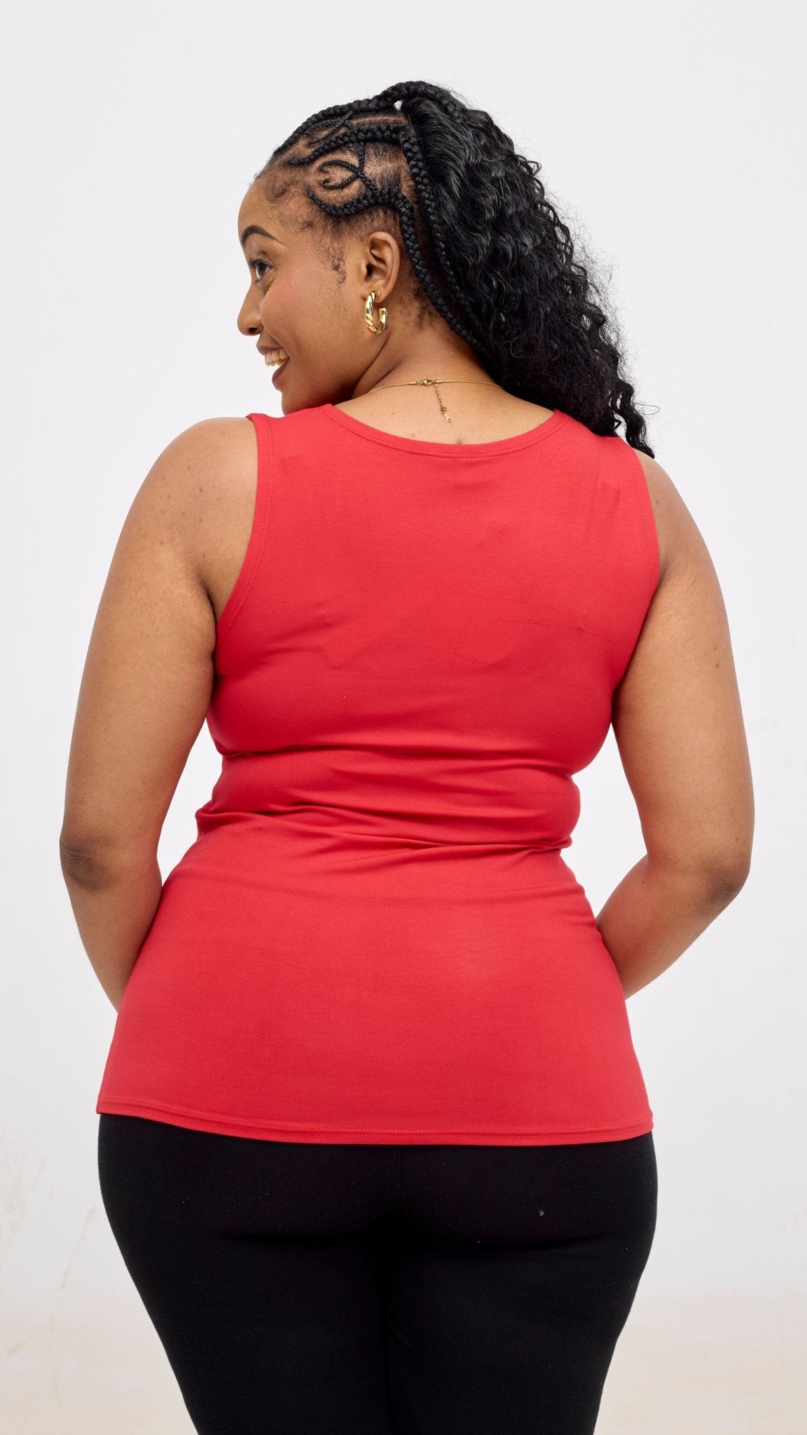 Vivo Basic Val Tank Top - Red - Shopzetu
