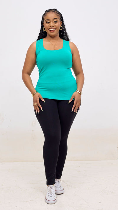 Vivo Basic Val Tank Top - Sea Green - Shopzetu