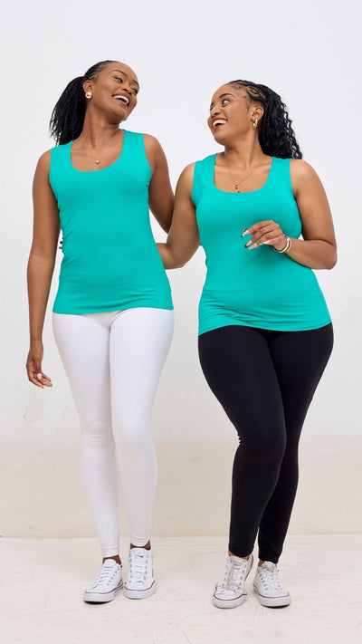 Vivo Basic Val Tank Top - Sea Green - Shopzetu