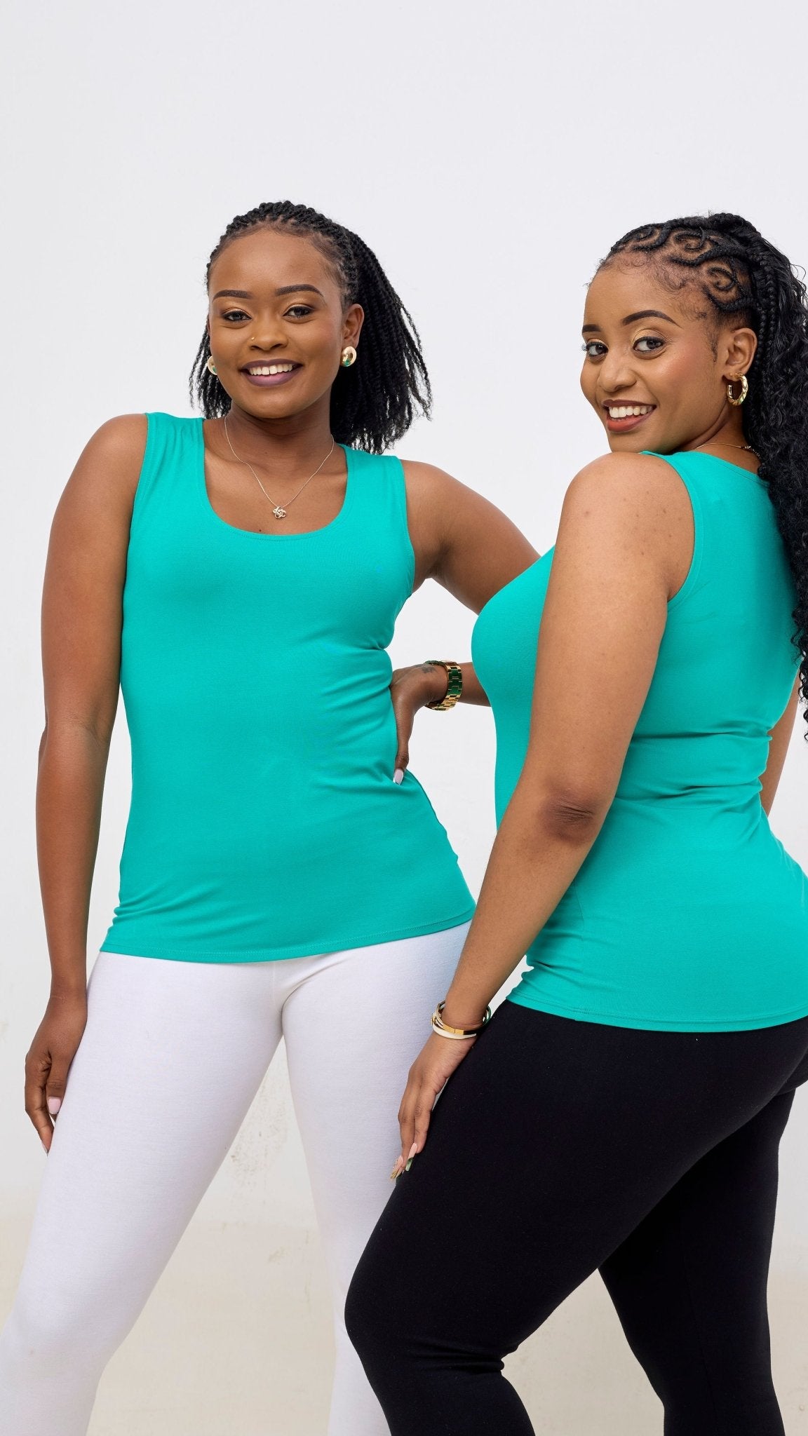 Vivo Basic Val Tank Top - Sea Green - Shopzetu