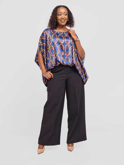 Vivo Amai Hi - Low Top - Navy Wingu Print - Shopzetu