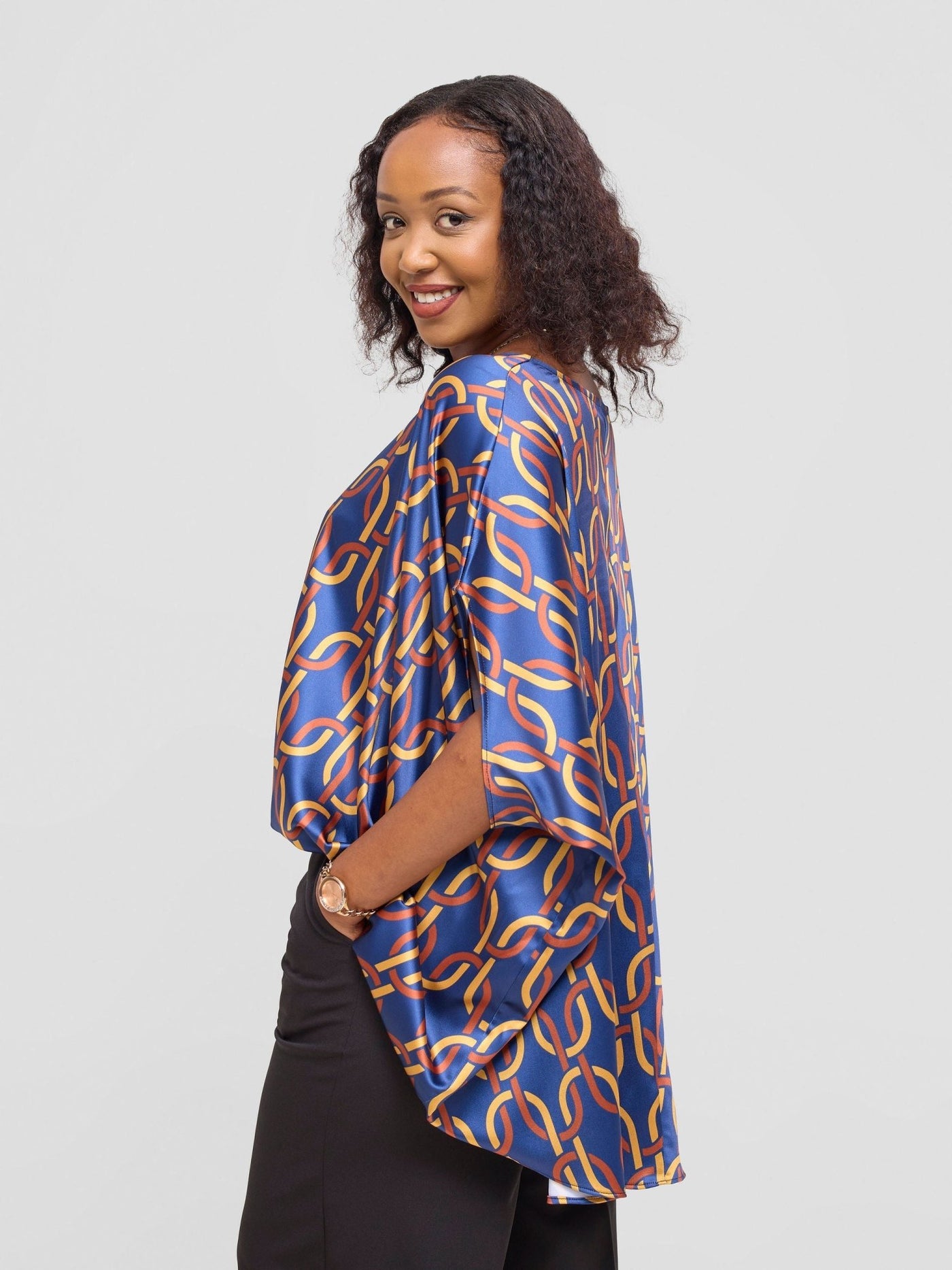 Vivo Amai Hi - Low Top - Navy Wingu Print - Shopzetu