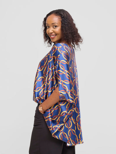 Vivo Amai Hi - Low Top - Navy Wingu Print - Shopzetu