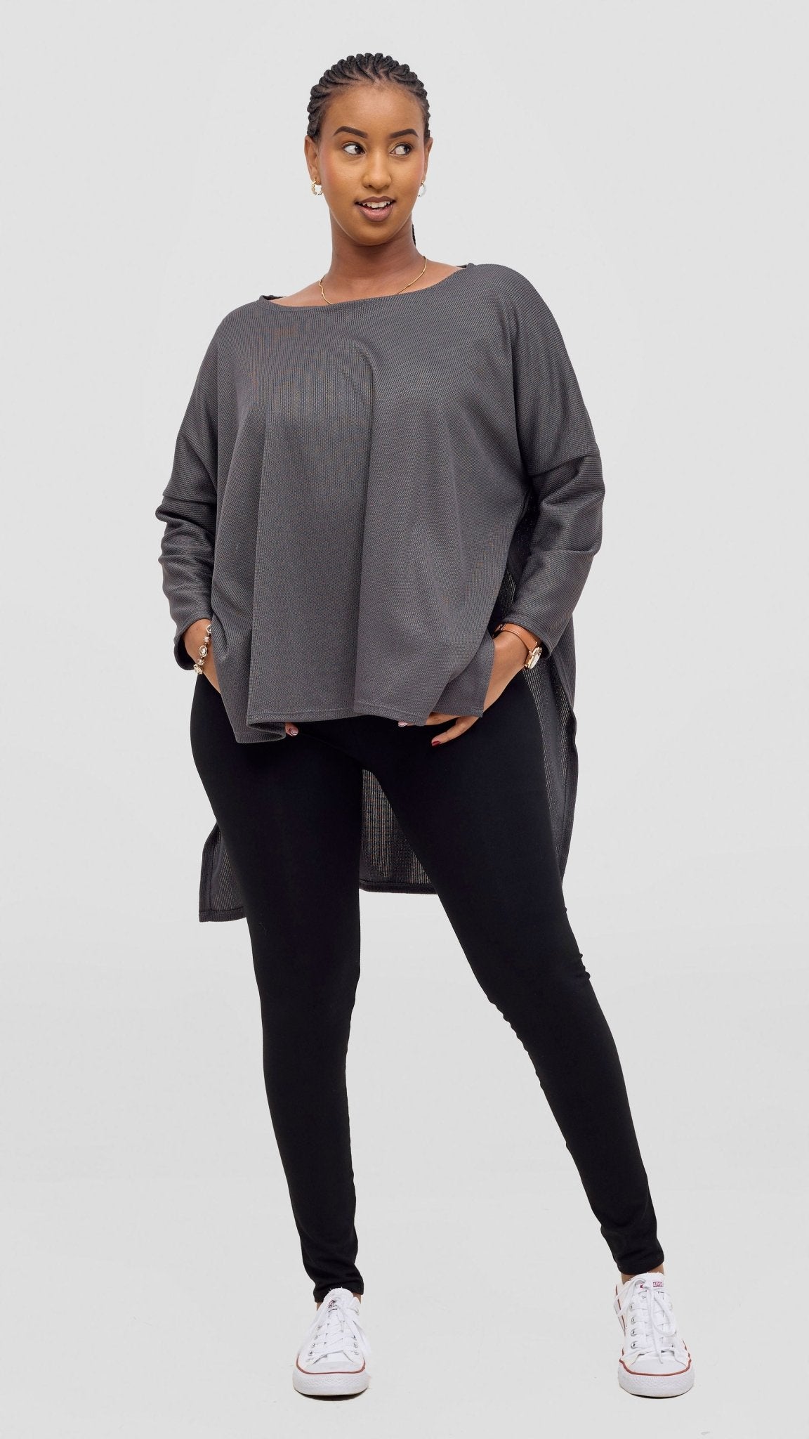 Vivo Safa Sweater - Grey - Shopzetu