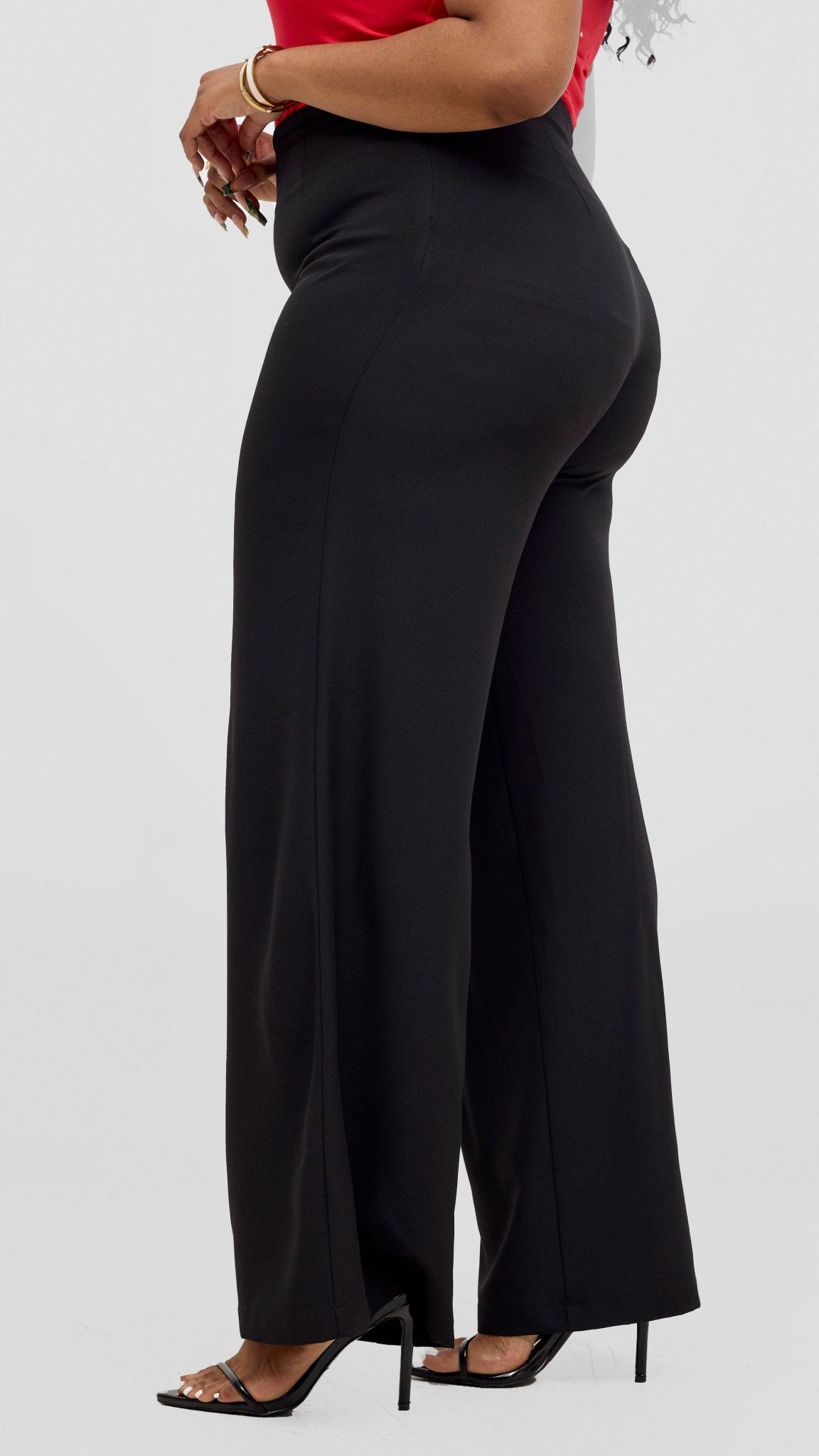 Vivo Kani Wide Leg Pants - Black - Shopzetu