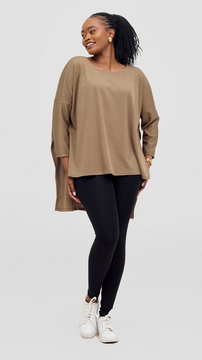 Vivo Safa Sweater - Taupe - Shopzetu