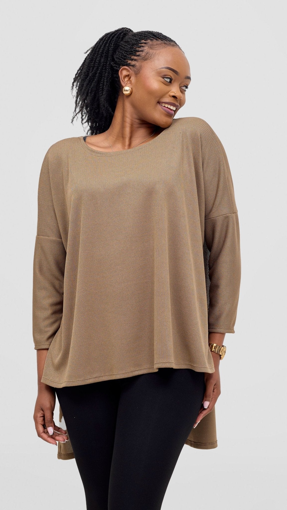 Vivo Safa Sweater - Taupe - Shopzetu