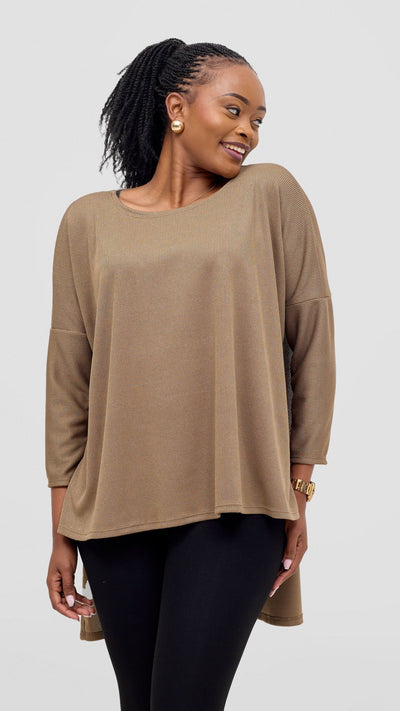 Vivo Safa Sweater - Taupe - Shopzetu
