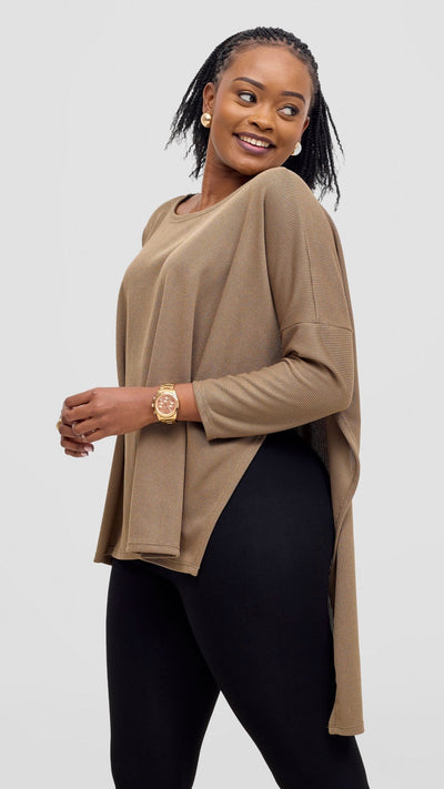Vivo Safa Sweater - Taupe - Shopzetu