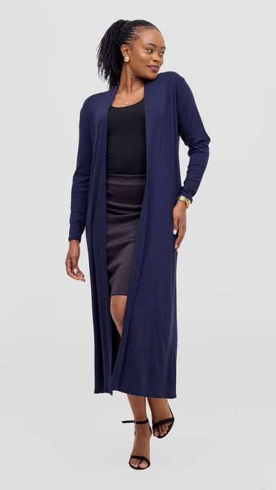 Vivo Basic Leila Maxi Waterfall - Navy Blue - Shopzetu