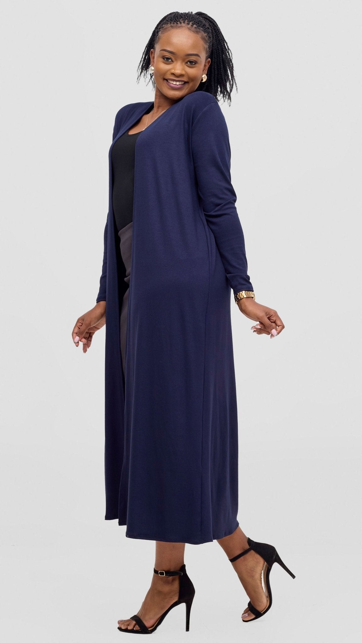 Vivo Basic Leila Maxi Waterfall - Navy Blue - Shopzetu