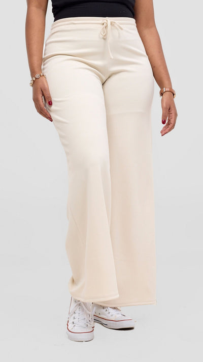 Vivo Safa Straight Leg Pants - Buttermilk - Shopzetu
