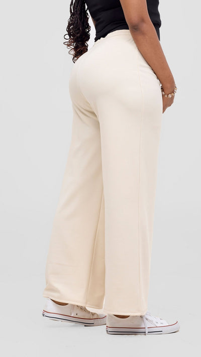Vivo Safa Straight Leg Pants - Buttermilk - Shopzetu