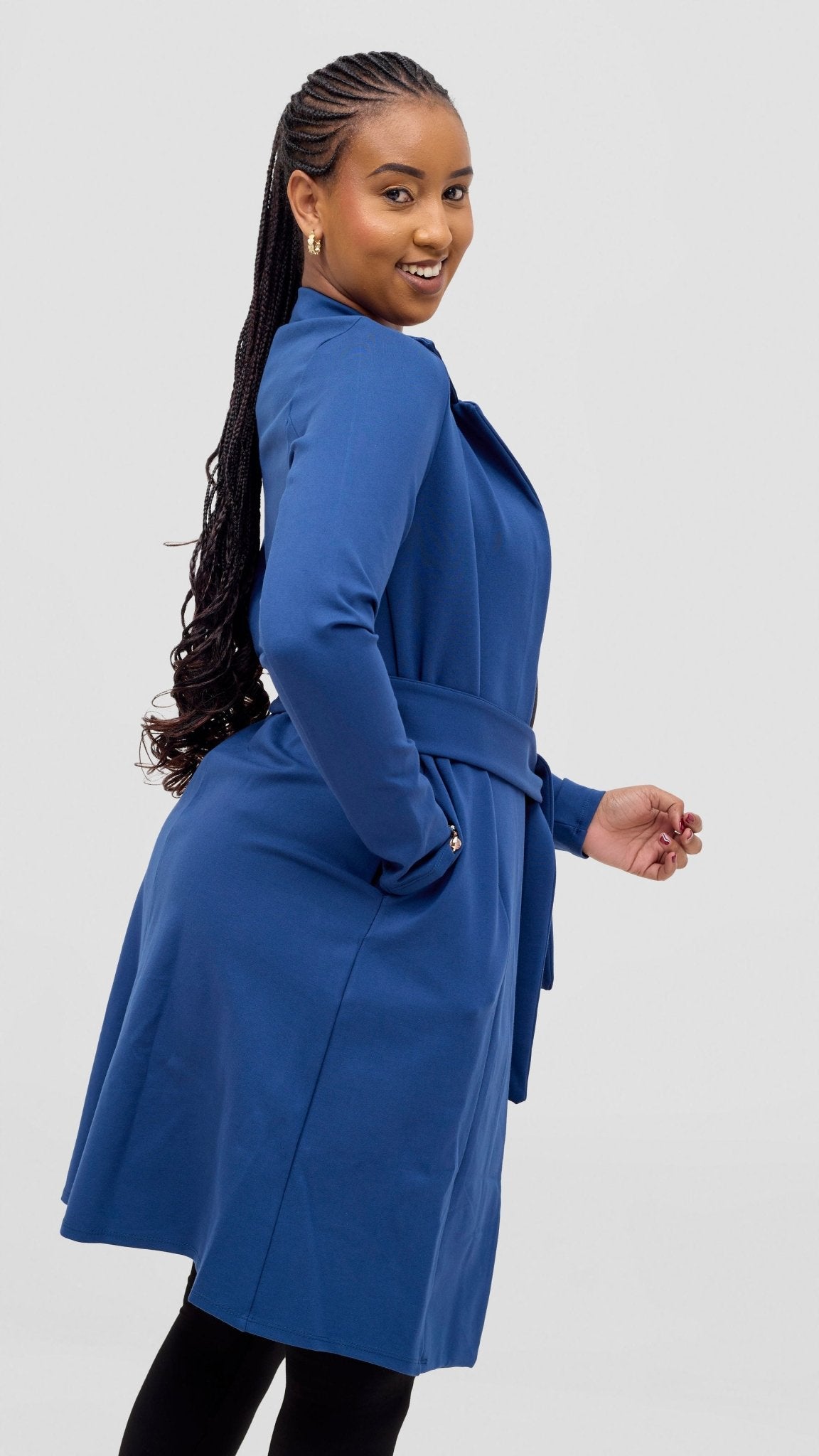 Vivo Basic Trench Coat - Dark Teal - Shopzetu