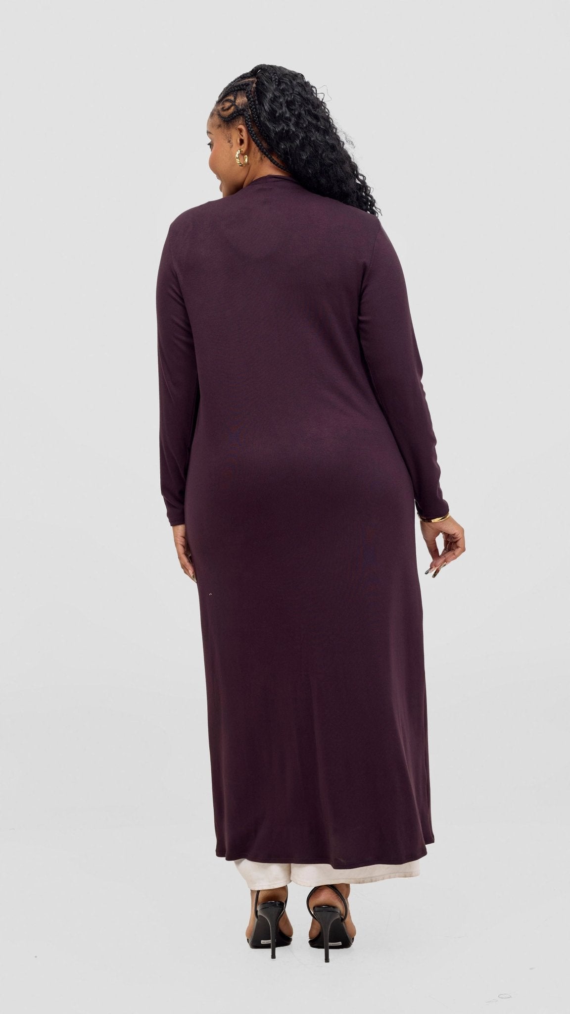 Vivo Basic Leila Maxi Waterfall - Chocolate Brown - Shopzetu
