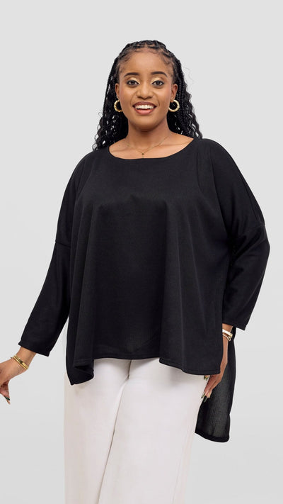 Vivo Safa Sweater - Black - Shopzetu