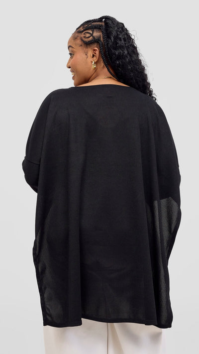 Vivo Safa Sweater - Black - Shopzetu