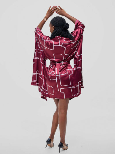 Kaftan Dress - Maroon - Shopzetu