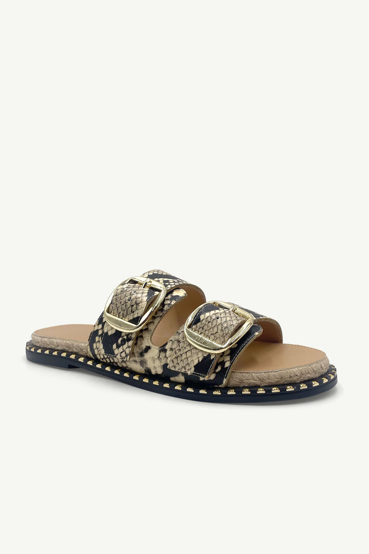 Julz Marley Sandal - Beige Snake