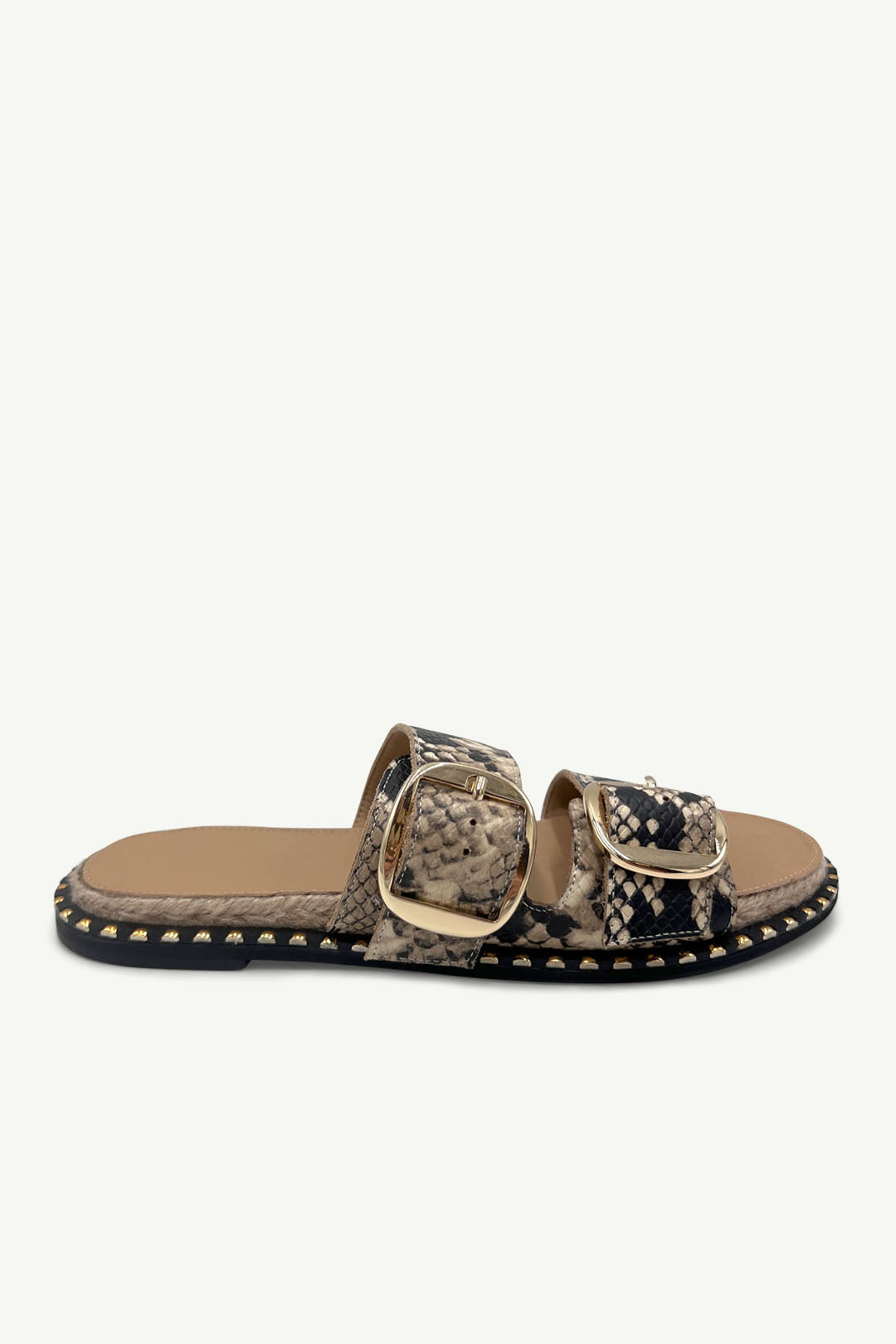 Julz Marley Sandal - Beige Snake