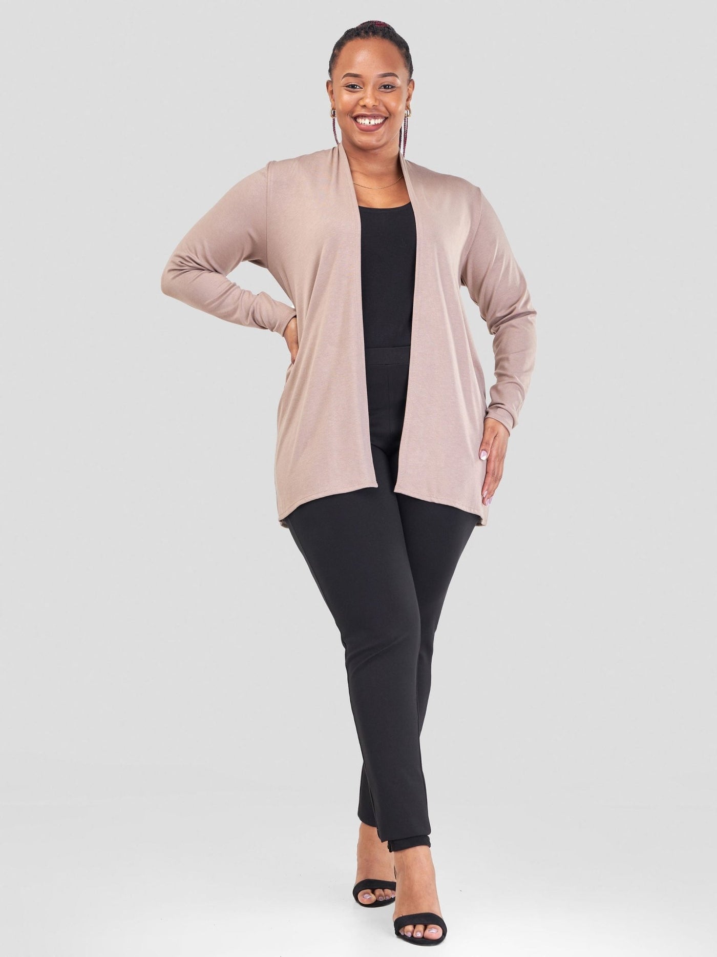 Vivo Basic Leila Short Waterfall - Taupe - Shopzetu