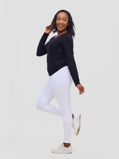 Vivo Basic Val Long Sleeve Top - Black