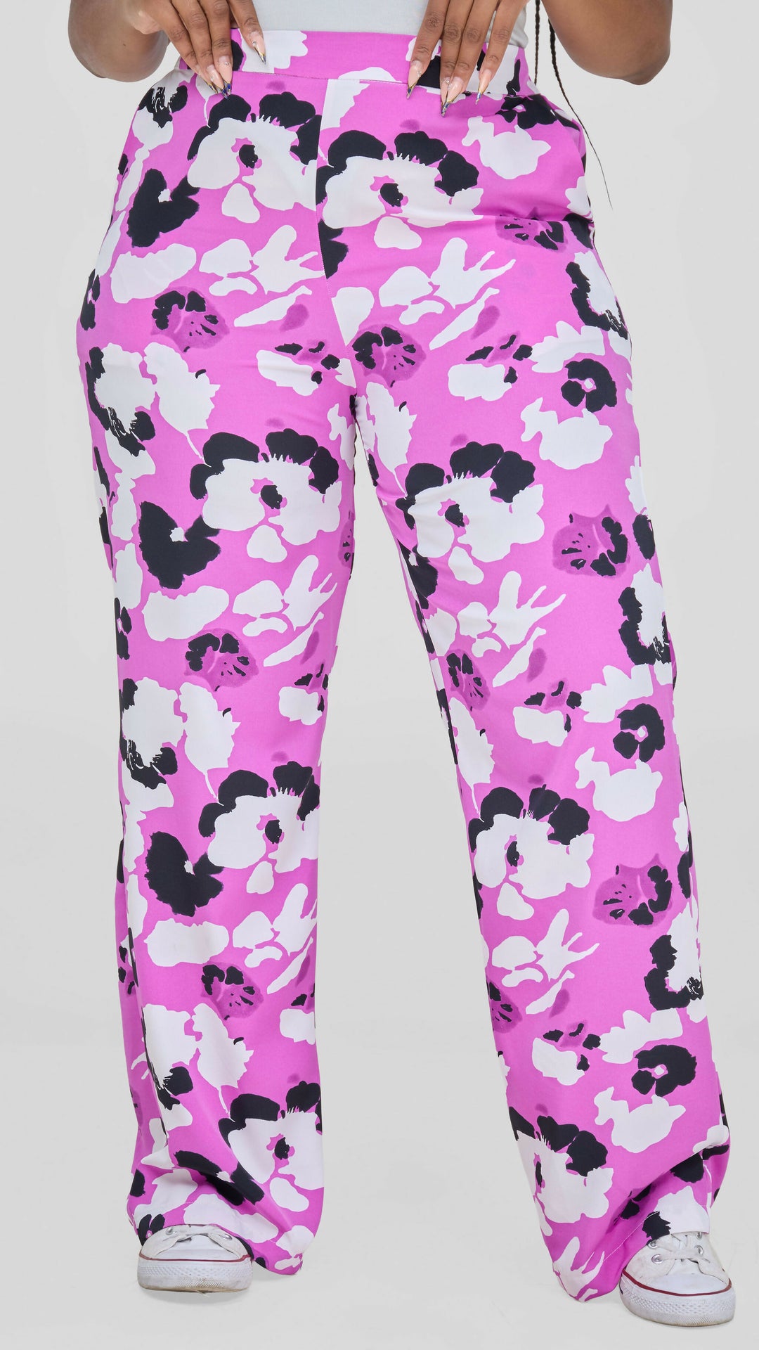 Lizola Millie Palazzo Pant - Pink / White