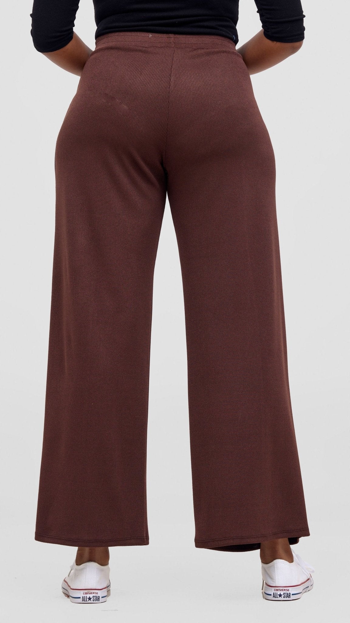 Vivo Rema Straight Leg Pants - Chocolate - Shopzetu