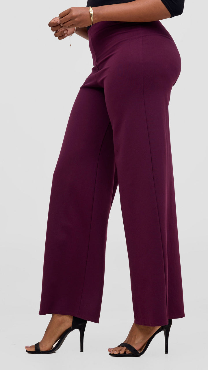 Vivo Rema Straight Leg Pants - Chocolate